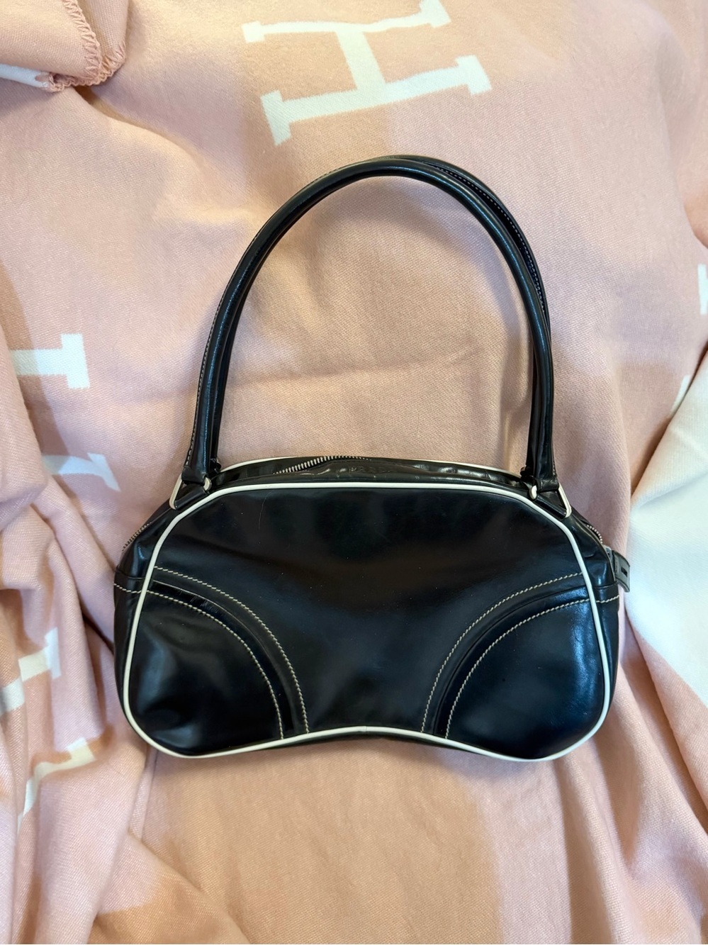 Prada⭐️Black vintage Leather Bowling Bag! Offers Always welcome!! - Picture 7 of 16